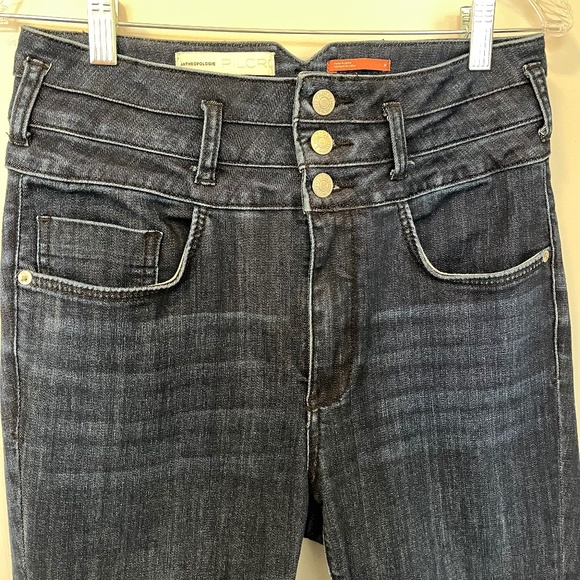 Anthropologie Pilcro High Rise Skinny Dark Blue Denim - Picture 3 of 8
